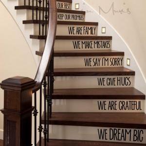In This Home We Love - Stairs Decal