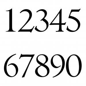 Address Number Door Or Mailbox Vinyl Decal - Large