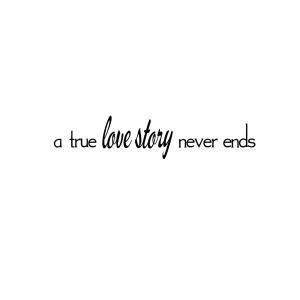 A True Love Story Never Ends Bedroom Decal