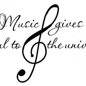Music Gives A Soul To The Universe Decal