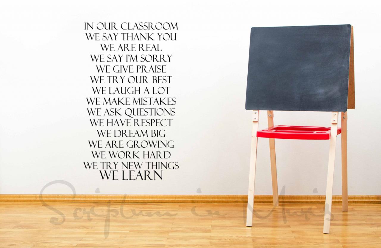 In Our Classroom School Wall Quote Vinyl Decal